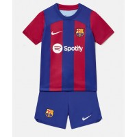 Otroški Nogometni dresi Barcelona Domači 2023-24 Kratek Rokav (+ Kratke hlače)